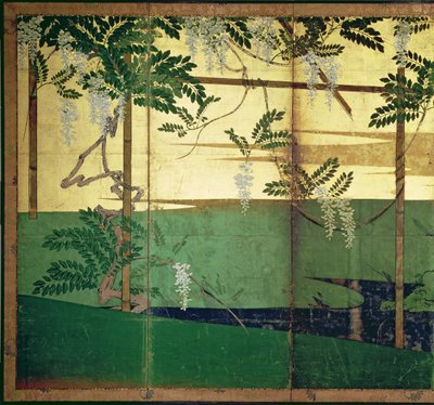 Wisteria in Blossom by Hasegawa Soen